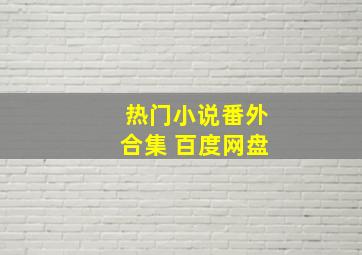 热门小说番外合集 百度网盘